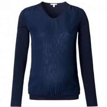 T-shirt premaman a maniche lunghe blu ESPRIT