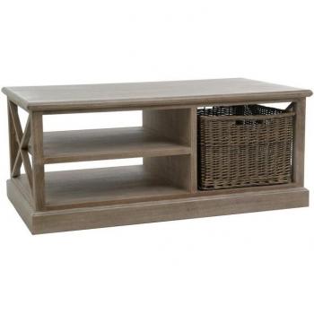 Table basse 120.2 cm Mélo avec 2 niches et panier