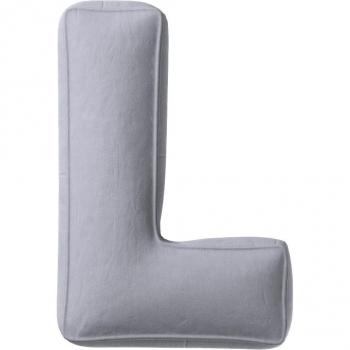 Coussin lettre L Posh Velvet 35x40cm jaune