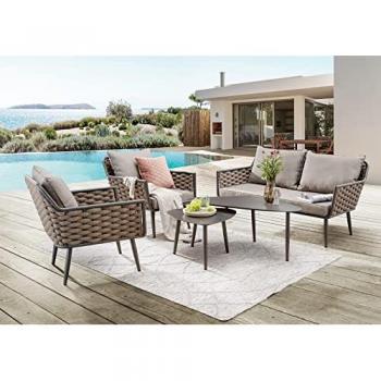 Destiny Lounge-Set RAVENNA, Aluminium und Olefin-Rope