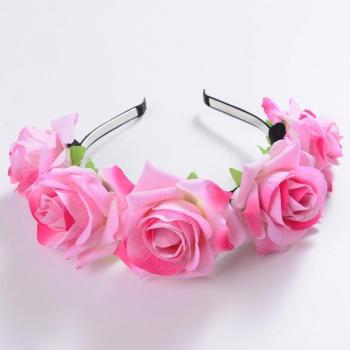 Accesorio Capilar Boho: Guirnalda Red-rosa Floral