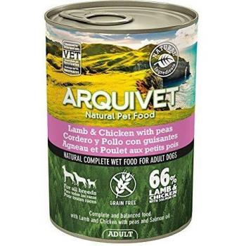 Arquivet Cordero & Pollo 400gr, Comida húmeda Natural para perros
