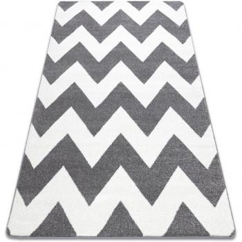 RUGSX Grey/White Zigzag Sketch Carpet 160x220