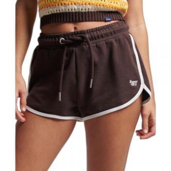 Shorts Vintage Jersey Superdry Marrone Scuro / Bianco Ottico XS