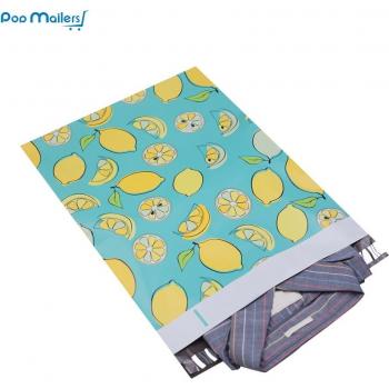 100pcs Self-Seal Plastic Envelope Bags with Lemon Fruit Pattern