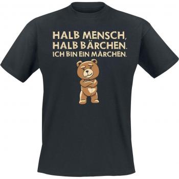 Tierisch & Zauberhaft: Halb-Mensch-Halb-Bär Shirt – „Ich bin ein Märchen“ – Schwarz, M–5XL
