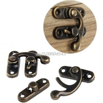 12X Decorative Wooden Box with Hasp Latch for Jewelry and Wine