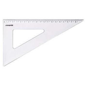 Esquadro Plástico Cristal 60G-20cm SmartD