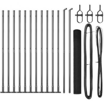 VidaXL 2‑Pack Grey Metal/PVC Fence Posts (25m each)