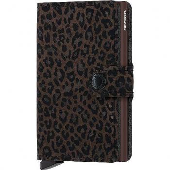 Miniwallet Secrid Leo Marrón Compacto con Protección RFID
