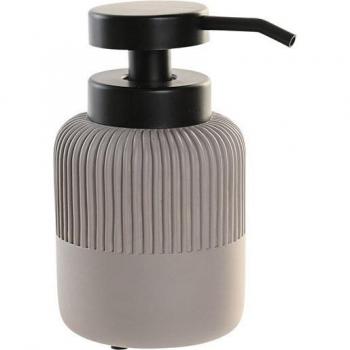 DKD Home Decor Cement-Polypropylene Soap Dispenser – Grey, Standard Size