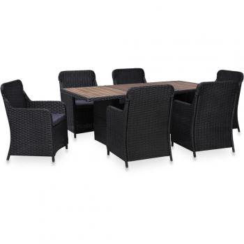 Sonata Trapezpaket, 7 delar, polyuretan, svart