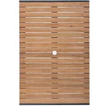 Bolero DS153 Acacia Wood & Powder-Coated Steel Rectangular Table