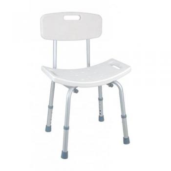 Silla de baño regulable con respaldo