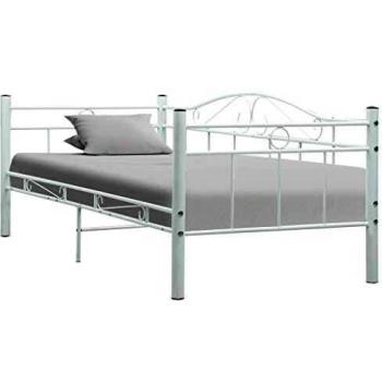 Sonata White Metal Bed Frame