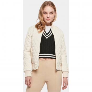 Urban Classics Damen Jacke Diamond Quilt in Beige
