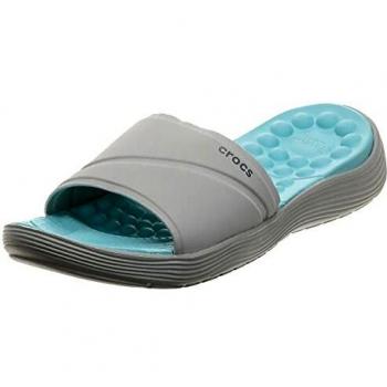 Crocs Femme Reviva Slide, Sandales Ouvert, Blanc (Pearl White 117), 37/38 EU