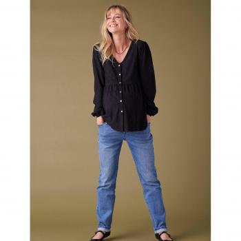 Top maternidad con estilo ENVIE DE FRAISE tono negro