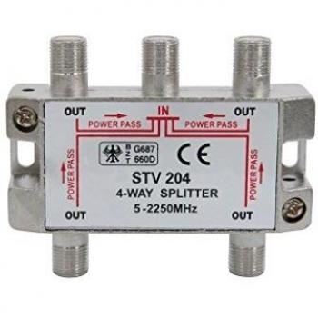 Mercury Satellite F Splitters | 4-Way Coaxial Splitter