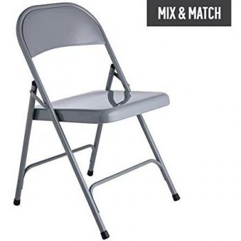 Metal Folding Chair – Habitat Macadam (Grey)