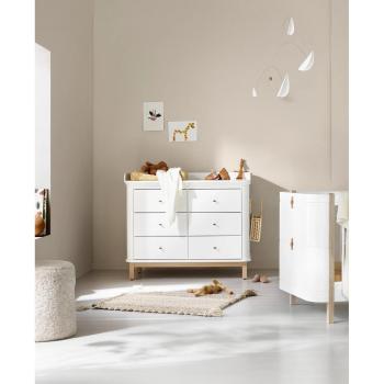 Commode à langer 6 tiroirs en bouleau Oliver