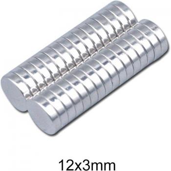 12mm Diameter x 3mm Thick Neodymium Magnets