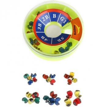 Colored Fishing Split Shot Weights 6 Sizes 0.2-1.8g