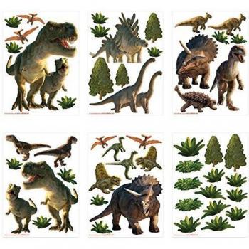 Dinosaurier-Poster‑Set für die Wand – 6 x groß