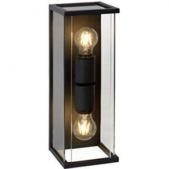 Netlighting Lucide Claire Vintage 40cm Twin Wall Lantern Light Outdoor 2xE27 IP54 Anthracite
