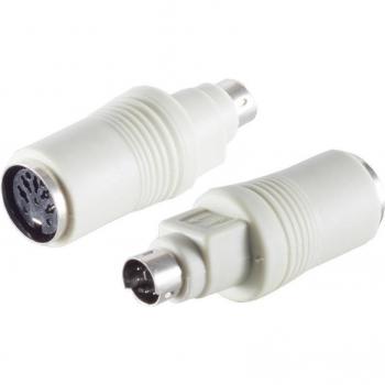 Adattatore Tastiera PS/2 5 Pol DIN a Mini DIN 6 Pol Grigio