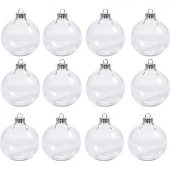 Bauble Navideño 12 Pack Transparente