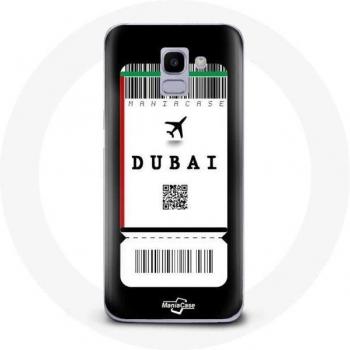 Protection souple Galaxy J6 2018 – Série Billet d'Avion Dubai