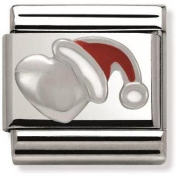 Santa’s Silver Heart & Festive Hat Trinket