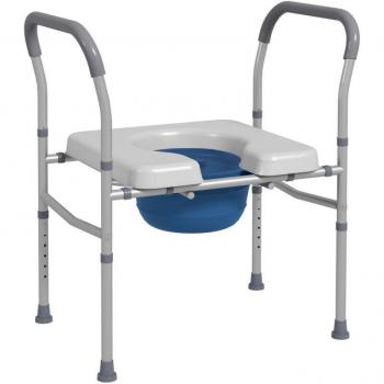 Silla WC de Aluminio para Personas Mayores con Carga de 136 kg