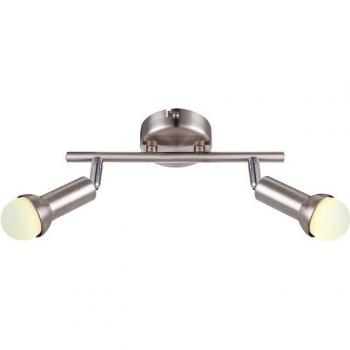 Metall Deckenstrahler, 2-flammig, LED Leuchtmittel inklusive