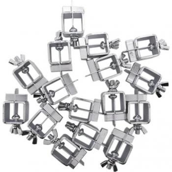 Set de 16 Clips de Soldadura a Presión en Plata para Montajes de Placas Metálicas y Accesorios del Coche