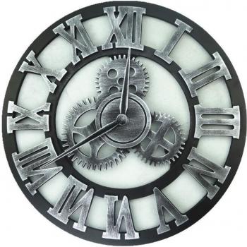 Silent Nautical Wall Clock with Compass Design