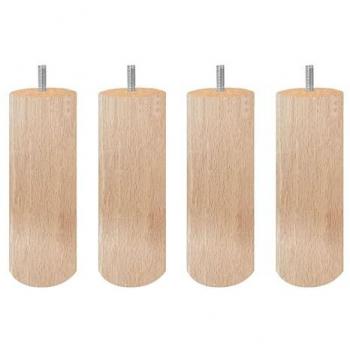 Pieds de meuble ronds 15x6 en hêtre