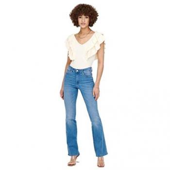 Jeans Donna Flare Wauw Life Blue Denim ONLY