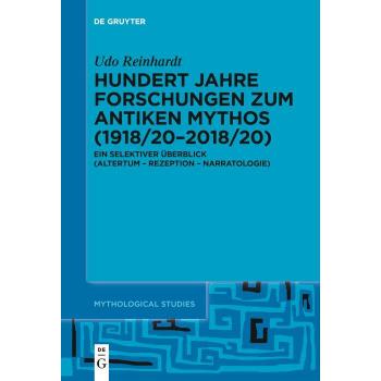 Vitalsource Technologies, Inc. Hundert Jahre Forschungen Zum Antiken Mythos (1918/202018/20)