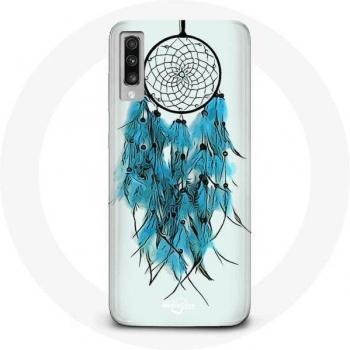 Coque Samsung Galaxy A70 Motif Attrape Rêve Bleu