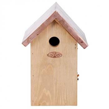 Rivanto® Vogelhaus für Blaumeisen mit Kupferdach, 14 x 17 x H26 cm