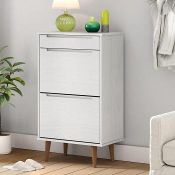 Zapatero MOLDE de madera maciza de pino blanco (59,5x35x103 cm) de Día y Noche