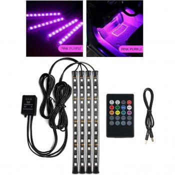LED Interior Auto con Múltiples Tonos y Música