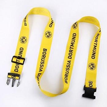 MarkenMerch BVB Reiseband – 180 cm, Gelb-Schwarz mit Schriftzug