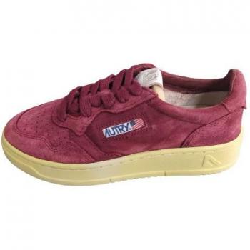 Autry Medalist Dames Sneakers in Bordeaux/Beige