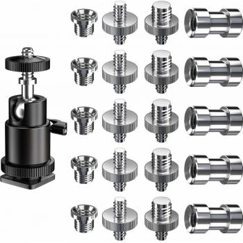 Kamera-Gewindeschrauben Set – 21 Stück – 1/4 bis 3/8 – rostfrei
