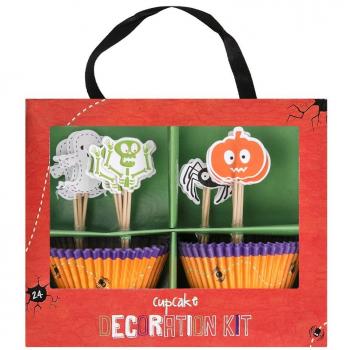 Set Festivo per Cupcake: Copriletti Halloween e Bastoncini da Bevande