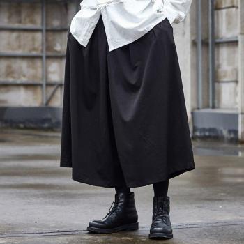 Herren Neun-Minuten-Hosen, modischer Yamamoto-Stil, schwarz