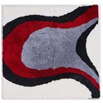 Tapis de Bain Grund, Design COLANI, 60x60 cm, Blanc Rouge